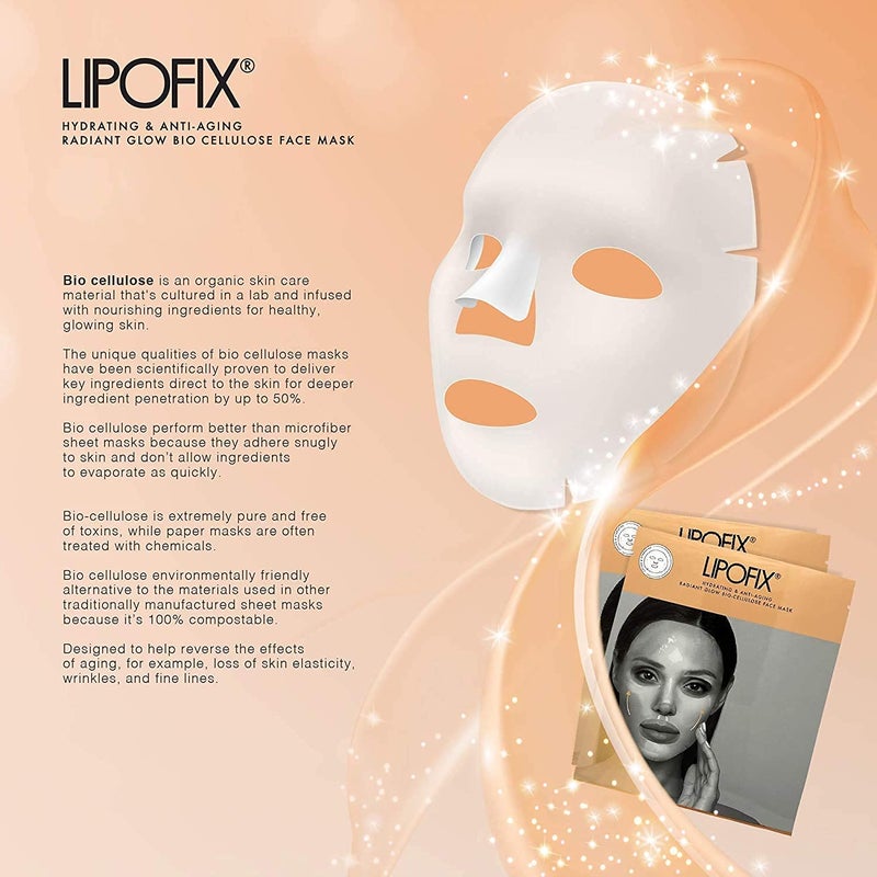 LIPOFIX Hydrating Facial Bio Cellulose Face Mask Sheet. Made in Korea - Image 4